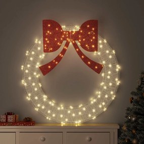 vidaXL Στεφάνι με 150 LED Θερμό λευκό 120 cm Ακρυλικό