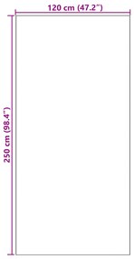vidaXL Μαύρο Πατάκι Φιλικό για το Πλυντήριο 120x250 εκ