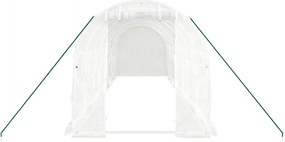 vidaXL Θερμοκήπιο με Ατσάλινο Πλαίσιο Λευκό 16 μ² 8 x 2 x 2 μ.
