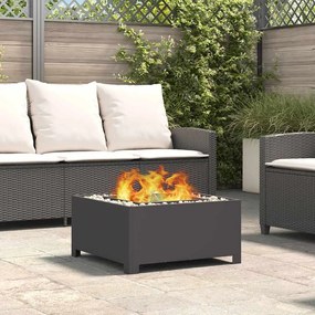 vidaXL Φωτιά Μαύρο 60 x 60 x 30 cm Κρύα έλαση από χάλυβα