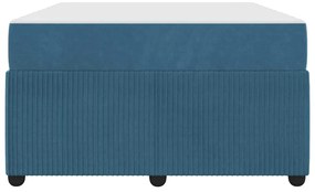 vidaXL Σκελετός κρεβατιού με στρώμα Μπλε 120 x 200 cm Βελούδο