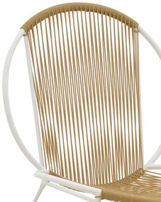 Καρέκλα Dapper λευκό μέταλλο-pe φυσικό 64.5x74.5x76εκ 65x70x93.5 εκ.
