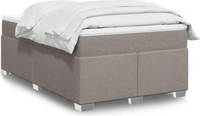 vidaXL Κρεβάτι Boxspring με Στρώμα Taupe 120x190 εκ. Υφασμάτινο