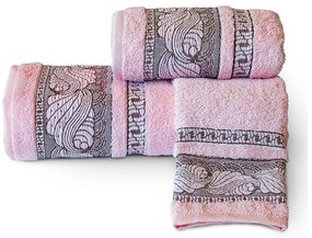 Πετσέτες Μπάνιου (Σετ 3τμχ) Sb Home Matteo AW2023 460gsm Ροζ