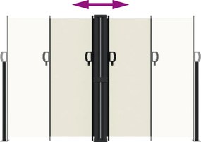 vidaXL Σκίαστρο Πλαϊνό Συρόμενο Κρεμ 160 x 600 εκ.