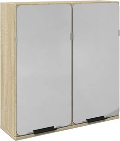 vidaXL Καθρέφτης Μπάνιου Sonoma Δρυς 64,5x20x66,5 εκ. Επεξ. Ξύλο