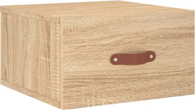 vidaXL Κομοδίνα Επιτοίχια Sonoma Δρυς 35 x 35 x 20 εκ.