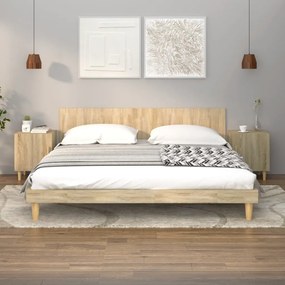 vidaXL Κομοδίνο Sonoma Δρυς από Επεξεργασμένο Ξύλο