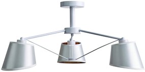 Πλαφονιέρα Φωτιστικό Οροφής 3xΕ27 Arkolight 1654-1/3 Λευκό-Χρυσό