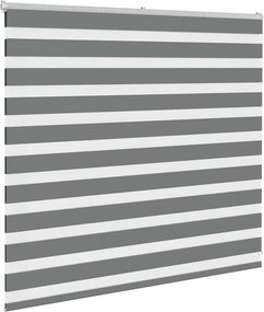 vidaXL Ζέβρα τυφλή Σκούρο Γκρι Πλάτος υφάσματος 155,9 εκ. Πολυεστέρας