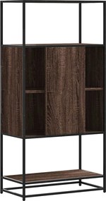 vidaXL Highboard καφέ δρυς Κατασκευασμένο ξύλο και μέταλλο