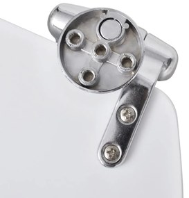 Κάλυμμα Λεκάνης με Καπάκι Soft Close Λιτό Σχέδιο Λευκό από MDF