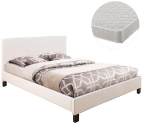 ΚΡΕΒΑΤΙ ΜΕ ΣΤΡΩΜΑ BECCA HM21283.01 ΛΕΥΚΟ PU--ΓΙΑ 150x200εκ