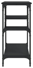 vidaXL Τραπέζι Κονσόλα με Ράφια Μαύρο 100 x 35 x 75 εκ.