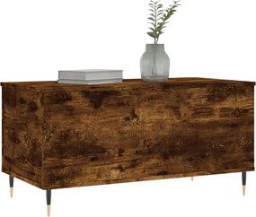 vidaXL Τραπεζάκι Σαλονιού Καπνιστή Δρυς 90x44,5x45 εκ. Επεξ. Ξύλο