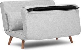 2-Seat Sofa-Bed Folde 2-Seater - Teddy Fabric - Grey Grey