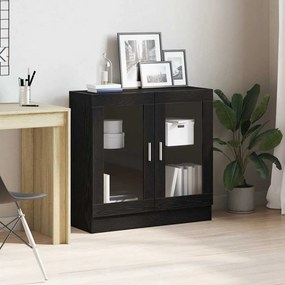 vidaXL Βιβλιοθήκη Μαύρη Οξυά 82,5 x 30,5 x 80 cm Επεξεργασμένο ξύλο