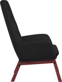 vidaXL Πολυθρόνα Relax Μαύρο Υφασμάτινη με Υποπόδιο