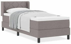 vidaXL Κρεβάτι box spring με στρώμα με στρώμα Taupe 80 x 200 cm