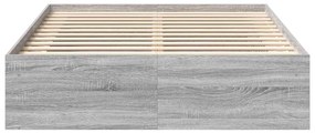 vidaXL Πλαίσιο Κρεβατιού Γκρι Sonoma 140 x 200 εκ.