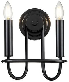 Απλίκα Φωτιστικό Τοίχου 2xE14 Capitol Hill Elstead Lighting-KL-CAPITOL-HILL2-BLK-Μαύρο KL-CAPITOL-HILL2-BLK