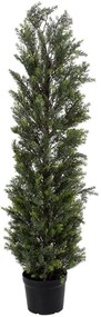 Τεχνητό Δέντρο Lemon Cypress 20152 150cm Brown-Green Globostar Πολυαιθυλένιο,Ξύλο