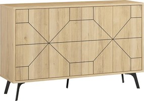 Μπουφές Dune Megapap χρώμα sapphire oak 123x35x77,4εκ.