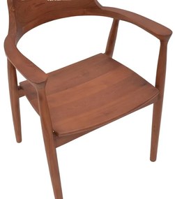 Πολυθρόνα Jambene teak ξύλο σε καρυδί απόχρωση 57x54x79εκ 57x54x79 εκ.