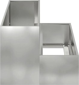 vidaXL Γλάστρα Κήπου Ασημί 100 x 60 x 45 εκ Επικαλυμμένος Χάλυβας