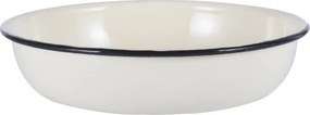 Εμαγιέ μπολ Rosberg R51222OR24, 24x5 εκ., Στρογγυλεμένο χείλος, Λευκό