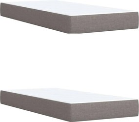 vidaXL Κρεβάτι Boxspring με Στρώμα Taupe 200x200 εκ. Υφασμάτινο