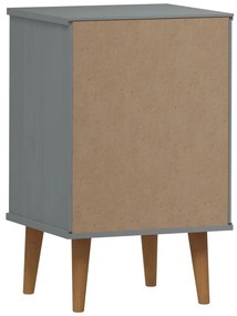 vidaXL Κομοδίνο MOLDE Γκρι 40x35x65 εκ. από Μασίφ Ξύλο Πεύκου
