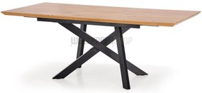 Cap Ανοιγόμενη Τραπεζαρία Μελί / Μαύρο 160-200x90x76