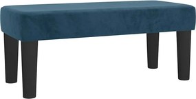 vidaXL Κρεβάτι Boxspring με Στρώμα Σκούρο Μπλε 90x190 εκ. Βελούδινο