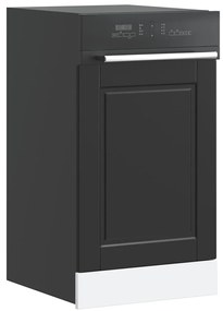 vidaXL Πίνακας πλυντηρίου πιάτων Porto Μαύρο 45x1,5x67 cm