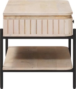 vidaXL Χειροποίητο Τραπέζι Καφέ Λευκό 85 x 45 x 50 εκ