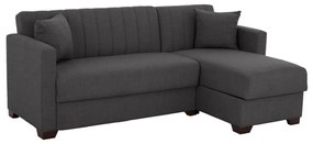 Καναπές Κρεβάτι Γωνία Ghufran HM3244.03 Αναστρέψιμη 200x133x77cm Grey