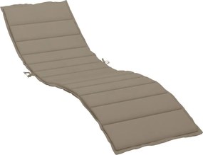 vidaXL Μαξιλάρια ξαπλώστρας Taupe