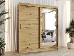 Ντουλάπα Spoti 180 Συρόμενη-Φυσικό