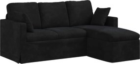 vidaXL Καναπές Μαύρο 178 x 134 x 80 εκ Βελούδο