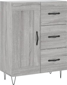 vidaXL Ντουλάπι Γκρι Sonoma 69,5 x 34 x 180 εκ. Επεξεργασμένο Ξύλο