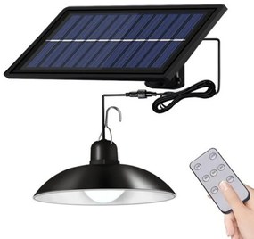 LED Ηλιακό Επαναφορτιζόμενο Κρεμαστό Φωτιστικό με Χρονοδιακόπτη + Τηλεχειριστήριο σε Ψυχρό Λευκό Φωτισμό XF-707