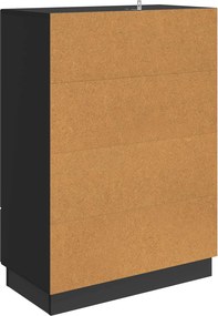 vidaXL Πλαϊνό γραφείο Μαύρο 66 x 34,5 x 92 εκ. Επεξεργασμένο Ξύλο