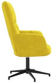 vidaXL Πολυθρόνα Relax Κίτρινο Μουσταρδί Βελούδινη