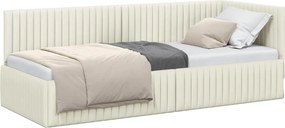 vidaXL Κρεβάτι Γωνίας Κρεμ 80 x 200 cm Βελούδο