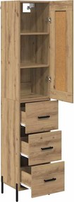 vidaXL Highboard Artisan Oak 34,5 x 34 x 180 εκ. Επεξεργασμένο ξύλο