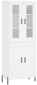 vidaXL Ντουλάπι Λευκό 69,5x34x180 εκ. από Επεξεργασμένο Ξύλο