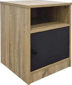 Κομοδίνο Lenea pakoworld sonoma-ανθρακί 40x40x50εκ