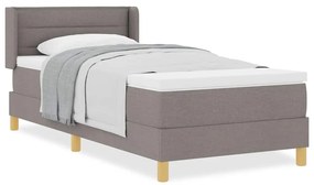 vidaXL Κρεβάτι με Ελατήρια με στρώμα Taupe 80 x 200 cm ύφασμα