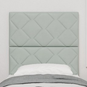 vidaXL Κεφαλάρι  Διαμαντένιων Μπλοκ Light Grey 80 cm Βελούδο